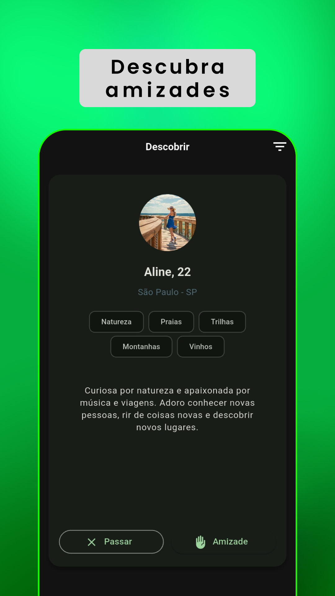 Preview do app